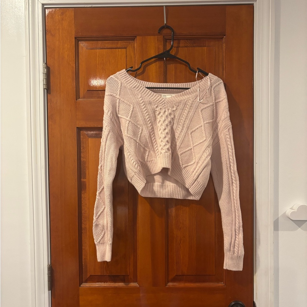 Aeropostale Blush Cable Knit Sweater